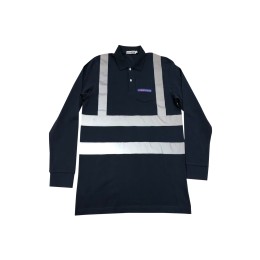 Customized blue long sleeve reverse collar polo shirt Design embroidered silk screen logo polo shirt CEMENTAID Reflective tape polo shirt Company uniform Industrial uniform manufacturer D414 Customized blue long sleeve reverse collar polo shirt Design embroidered silk screen logo polo shirt CEMENTAID Reflective tape polo shirt Company uniform Industrial uniform manufacturer D414